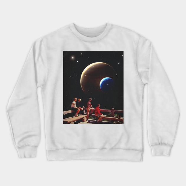 Planet Two Crewneck Sweatshirt by CollageSoul